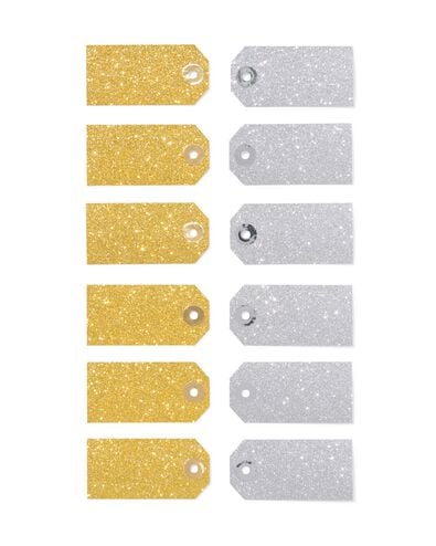 Geschenkanh&auml;nger Glitzer &ndash; 12 St&uuml;ck - 14710312 - HEMA