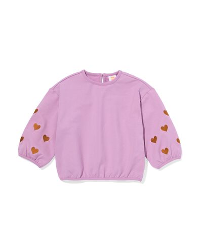 Baby-Sweater mit Herzen violett violett - 33047970PURPLE - HEMA