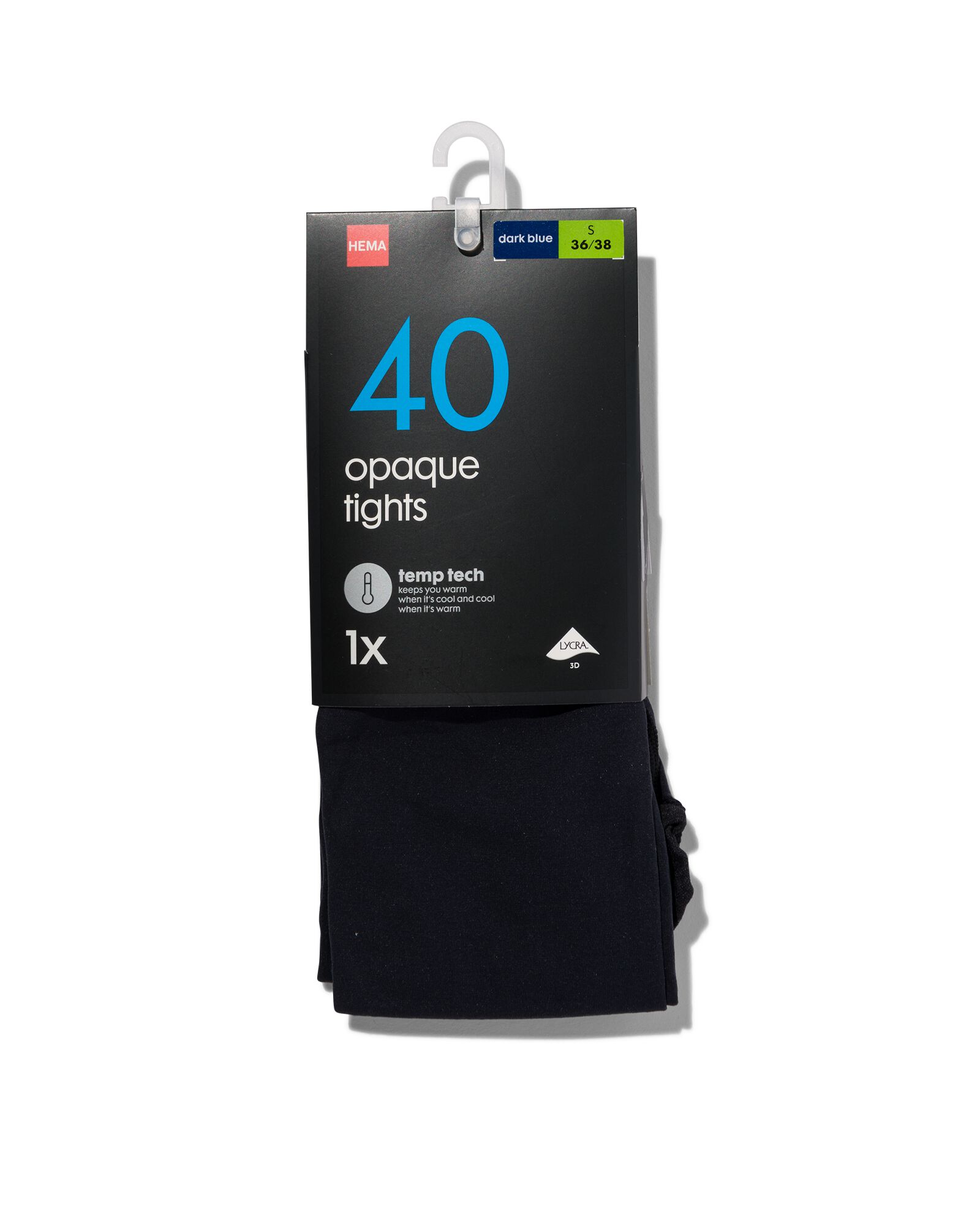 temp tech panty 40denier donkerblauw donkerblauw - 1000001109 - HEMA
