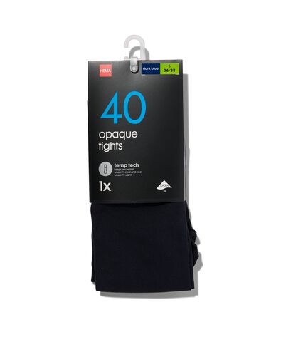 temp tech panty 40denier donkerblauw donkerblauw - 1000001109 - HEMA