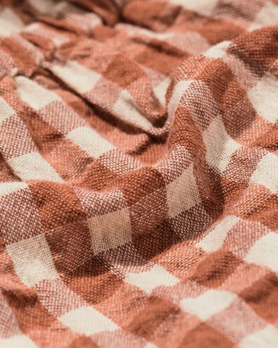 kinderjumpsuit seersucker ruit bruin - 30847145BROWN - HEMA