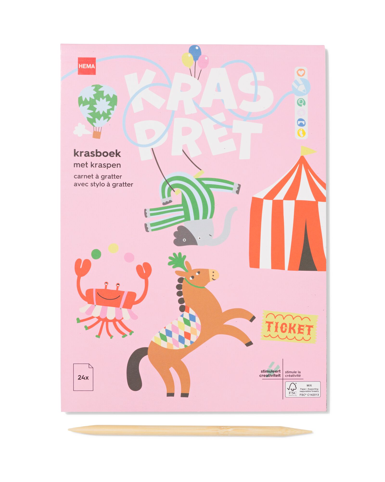 kraskleurboek A5 circus - 15900450 - HEMA