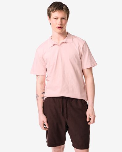 polo homme Jack texture irr&eacute;guli&egrave;re rose p&acirc;le rose p&acirc;le - 2179130LIGHTPINK - HEMA