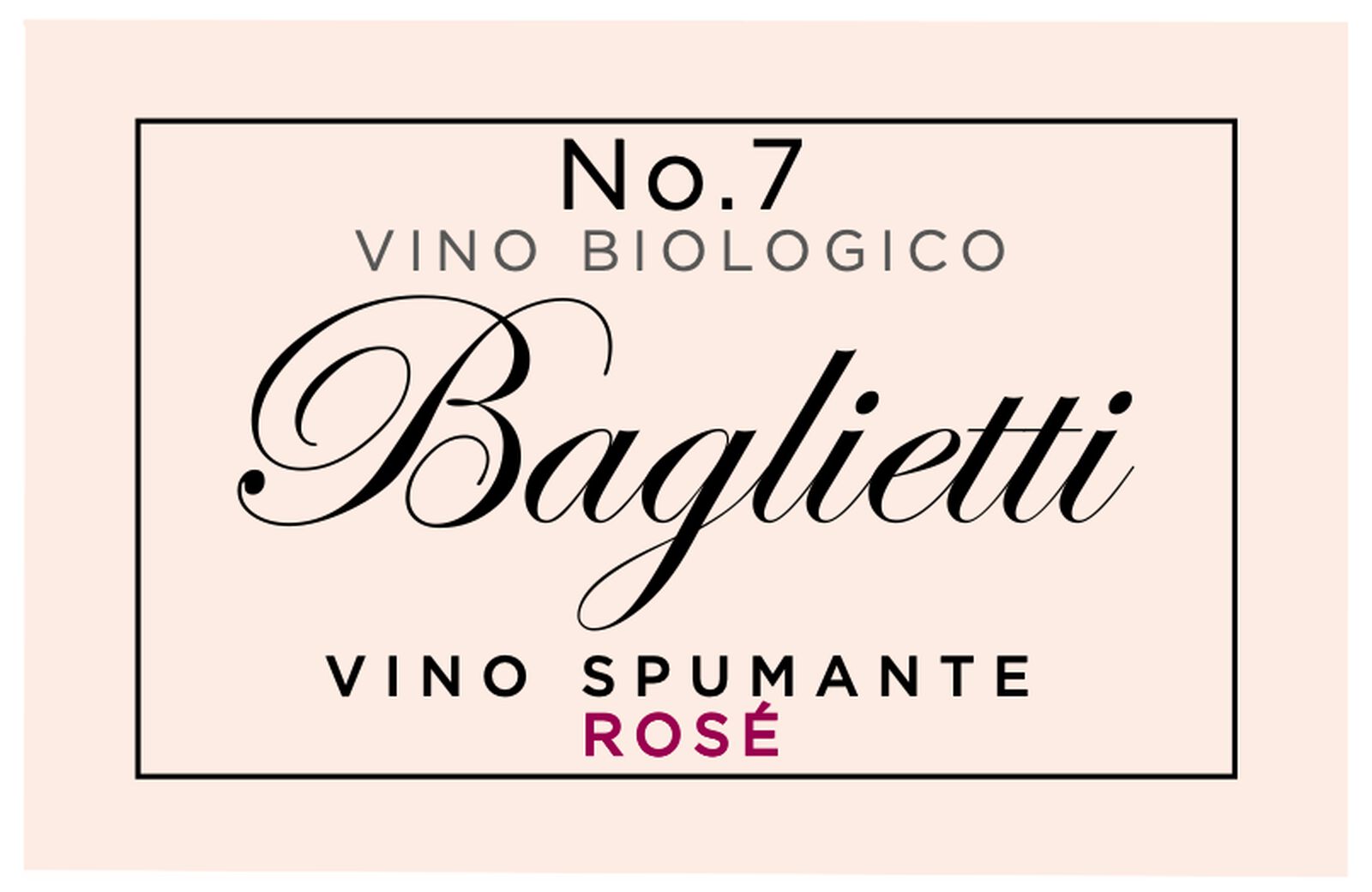 Baglietti Extra Dry Rosé Spumante N°7 biologique 0.75L - 17390161 - HEMA