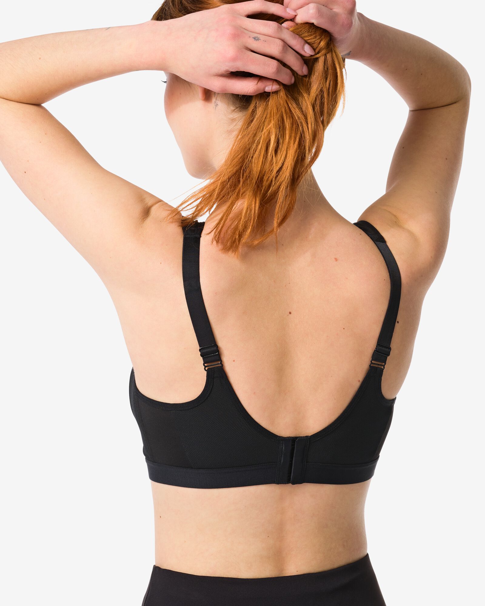 soutien-gorge de sport non pr&eacute;form&eacute; sans armatures - support &eacute;lev&eacute; noir noir - 1000011982 - HEMA