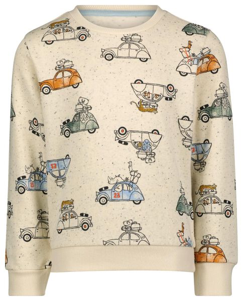 Kinder-Sweatshirt, Autos eierschalenfarben - 1000026077 - HEMA