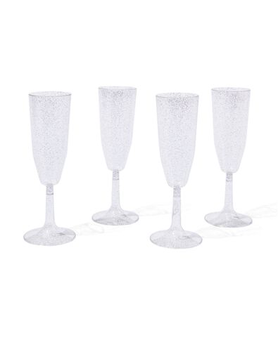 champagneglazen plastic - 4 stuks - 25280077 - HEMA