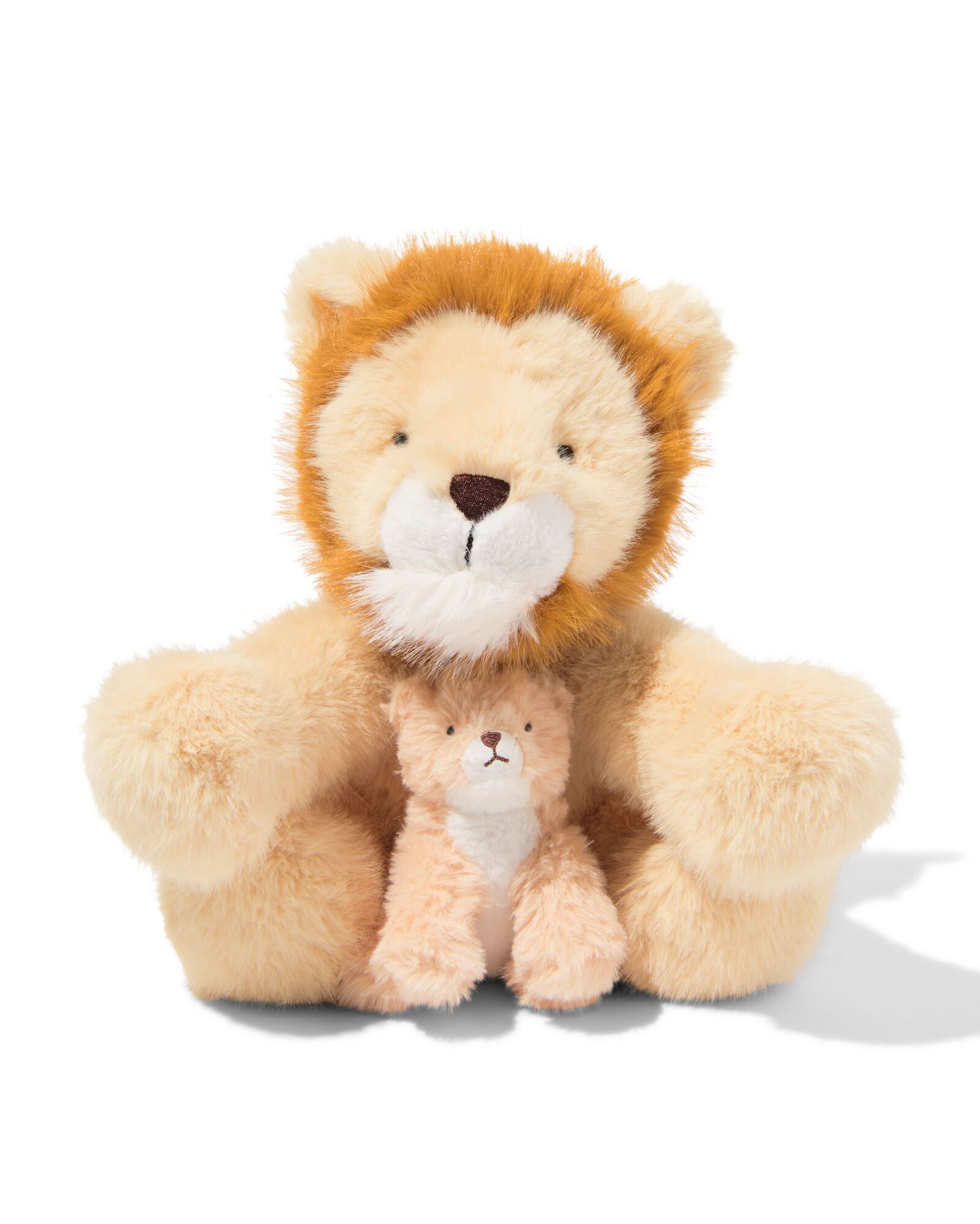 knuffel leeuw met baby 31cm - 15100267 - HEMA