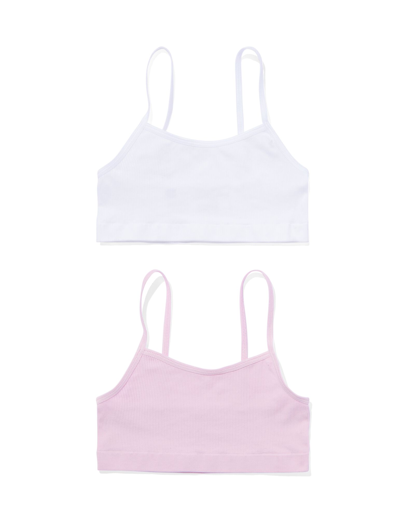 2 hauts enfant sans coutures c&ocirc;te violet clair violet clair - 19391130LIGHTPURPLE - HEMA