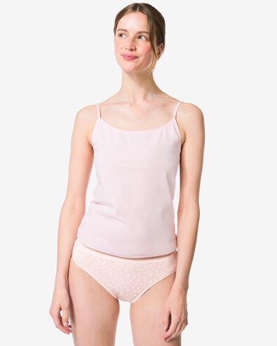 slips femme coton fleur - lot de 2 rose p&acirc;le rose p&acirc;le - 19602164LIGHTPINK - HEMA