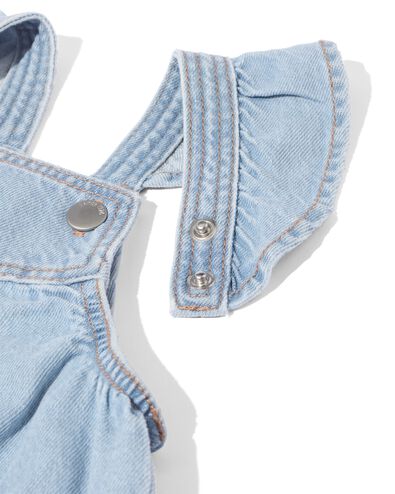 Baby-Latzhose mit Rüschen, Denim jeansfarben jeansfarben - 33044750DENIM - HEMA