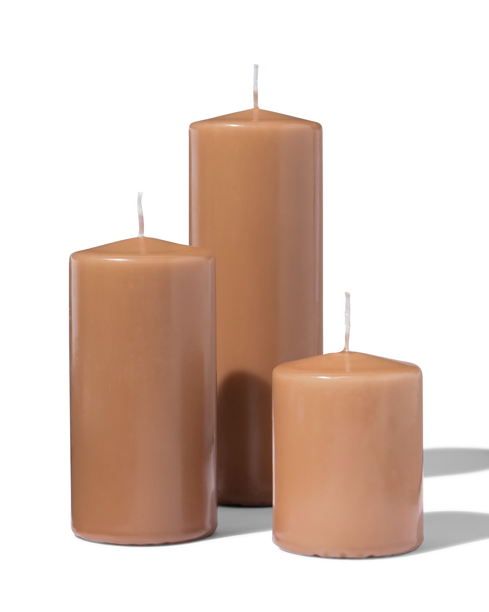 bougie cylindrique &Oslash;7x20cm brun - 13504048 - HEMA