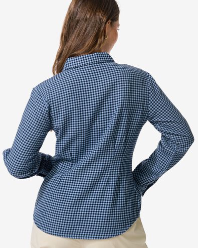 surchemise femme donna flanelle écossaise bleu bleu - 36205180BLUE - HEMA