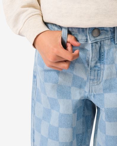 kinderjeans relaxed fit blokken lichtblauw lichtblauw - 30708300LIGHTBLUE - HEMA