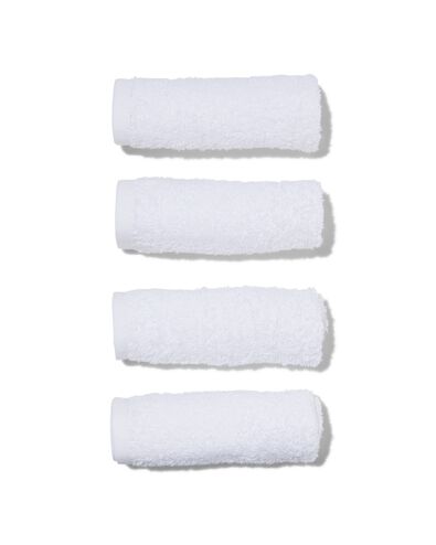 4 serviettes pour le visage 30x30 blanches - - qualit&eacute; &eacute;paisse blanc d&eacute;barbouillettes 30 x 30 - 5200235 - HEMA