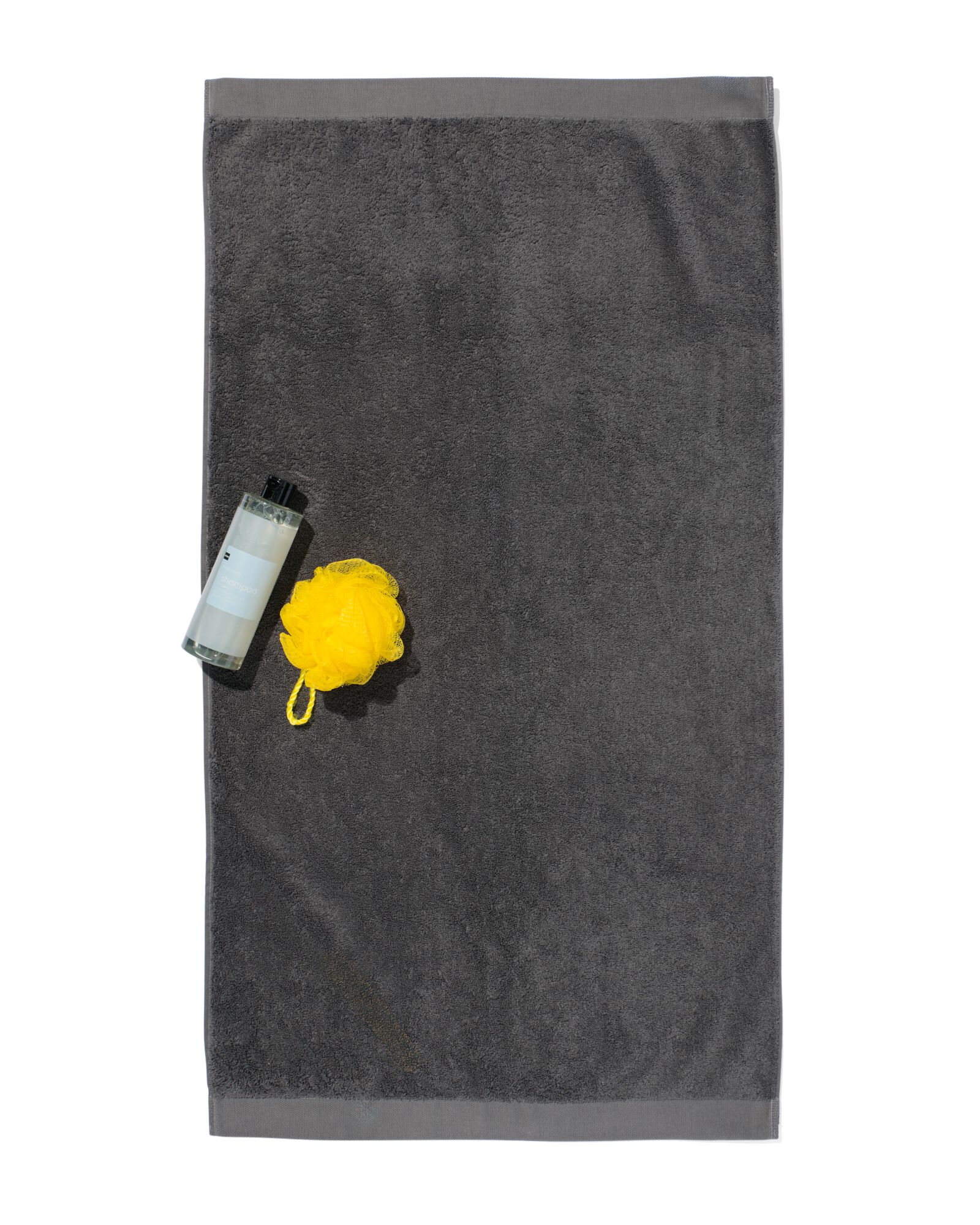 serviette de bain - 60 x 110 cm - qualité hôtel très douce - gris foncé uni gris foncé serviette 60 x 110 - 5220032 - HEMA