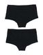 2 shorties femme coton stretch noir XL - 19690914 - HEMA