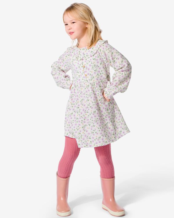 Kinder-Kleid mit Kragen eierschalenfarben eierschalenfarben - 30835529OFFWHITE - HEMA
