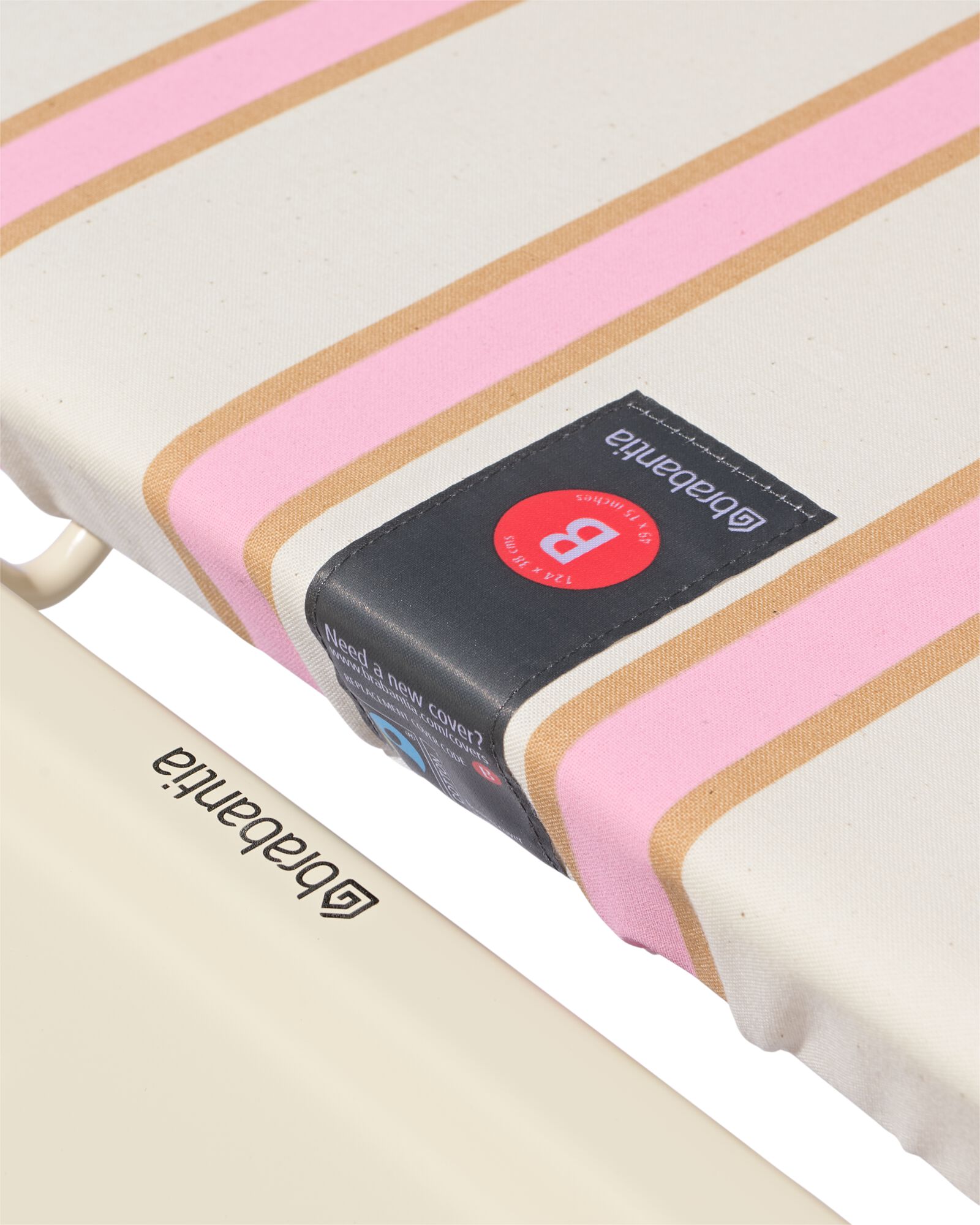 Brabantia strijkplank B voor stoomgenerator 124x38cm strepen roze - 20500264 - HEMA