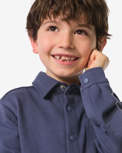 chemise enfant molleton coupe r&eacute;guli&egrave;re bleu bleu - 30712038BLUE - HEMA