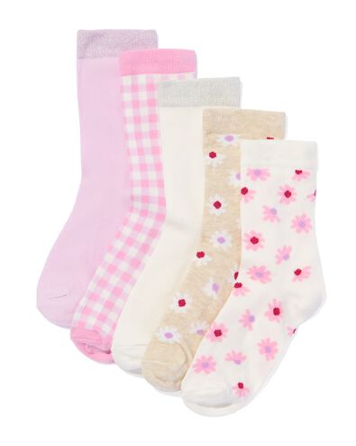 5er-Pack Kinder-Socken, mit Baumwolle beige 35/38 - 4340244 - HEMA