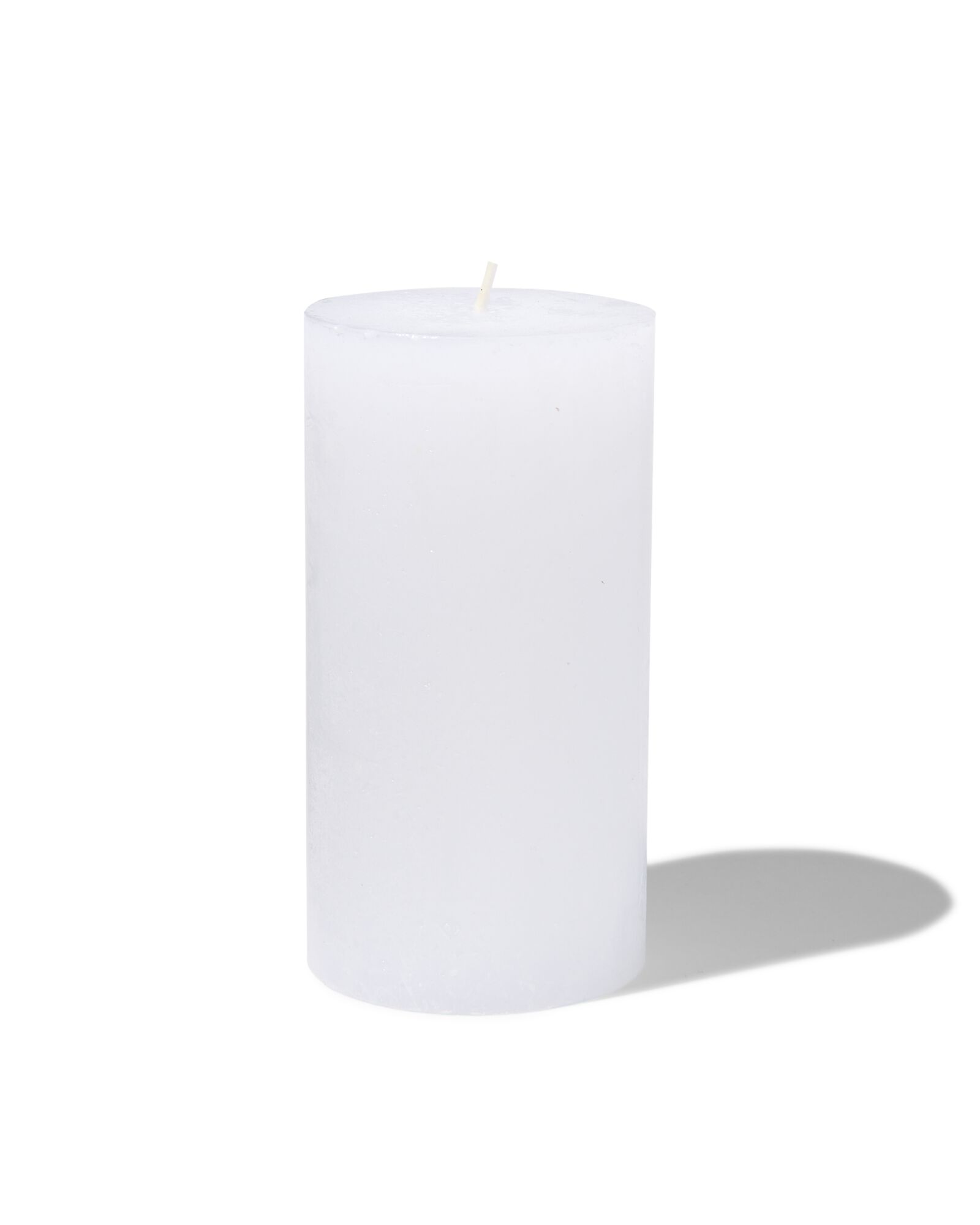 bougie rustique &Oslash;7x13 cm blanc - 13500706 - HEMA
