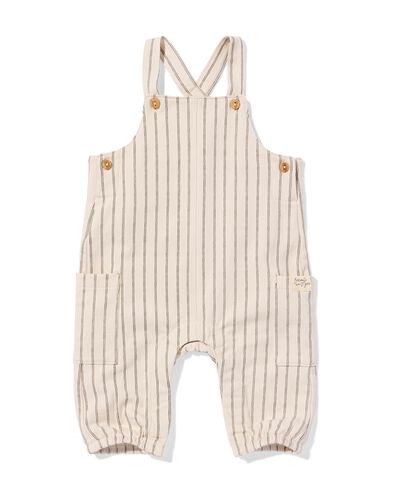 Newborn mitwachsender Strampler, gestreift ecru ecru - 33447220ECRU - HEMA