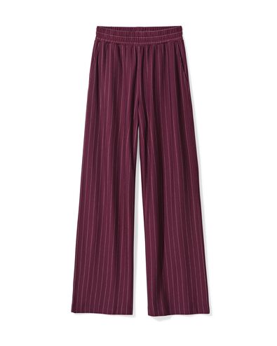 Damenhose Eva, weit, Jersey, gestreift bordeauxrot bordeauxrot - 36206560BURGUNDYRED - HEMA