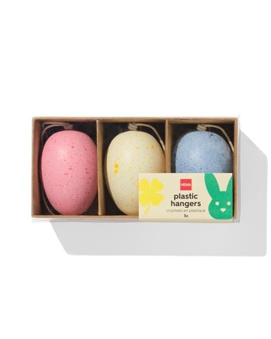d&eacute;corations &agrave; suspendre de P&acirc;ques plastique &oelig;uf - 3 pi&egrave;ces - 25800170 - HEMA
