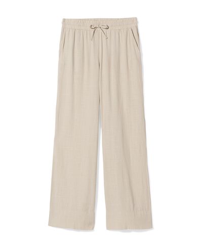 damesbroek Tatum met linnen zand zand - 36249465SAND - HEMA