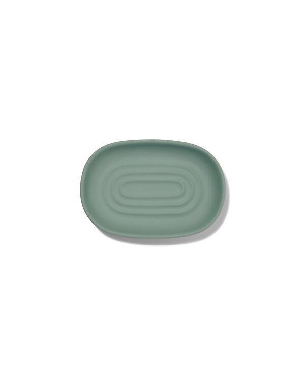 Seifenschale, Keramik, Struktur, grün, 9 x 13 cm - 80330017 - HEMA