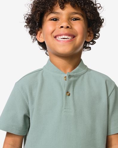 T-shirt enfant gaufr&eacute; vert vert - 30719852GREEN - HEMA