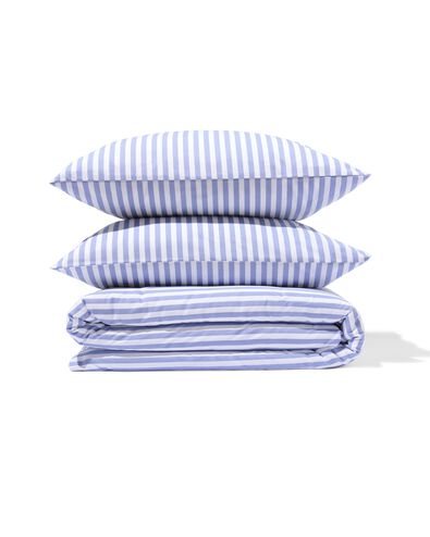 Bettbezug 200x200/220 cm weiche Baumwolle, Streifen, lavendelfarben  - 5760129 - HEMA