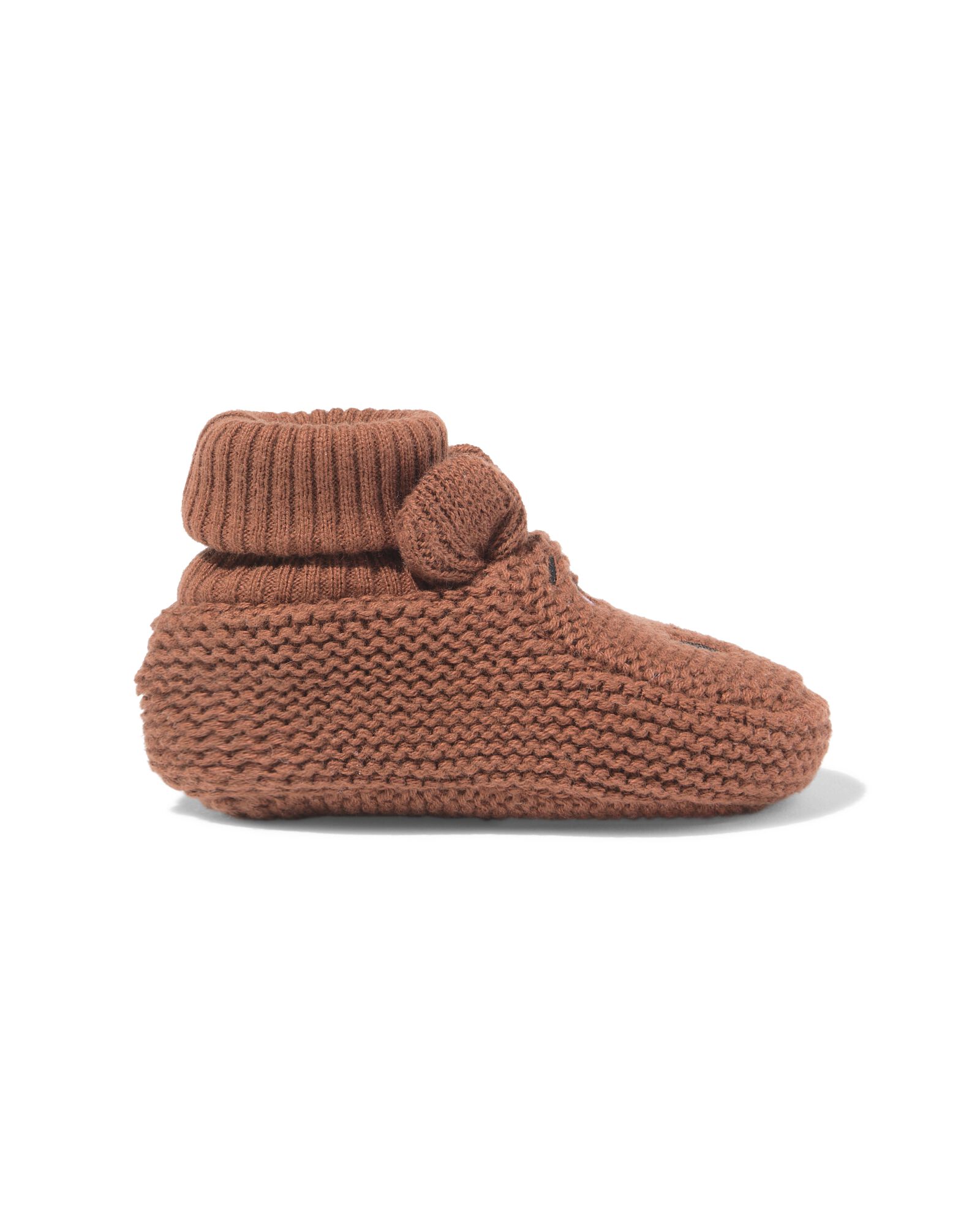 chaussons maill&eacute;s nouveau-n&eacute; chien marron marron - 33200400BROWN - HEMA