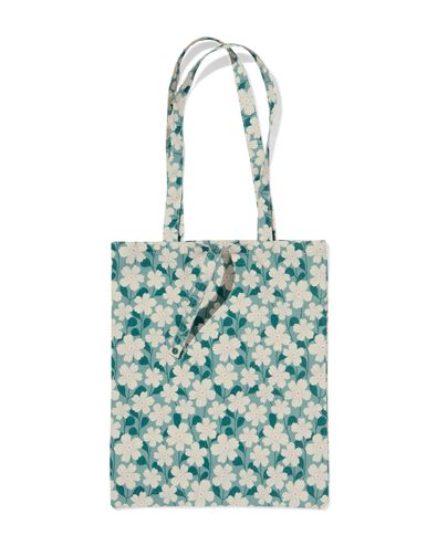 canvas tas 35x41cm bloemen - 60100531 - HEMA