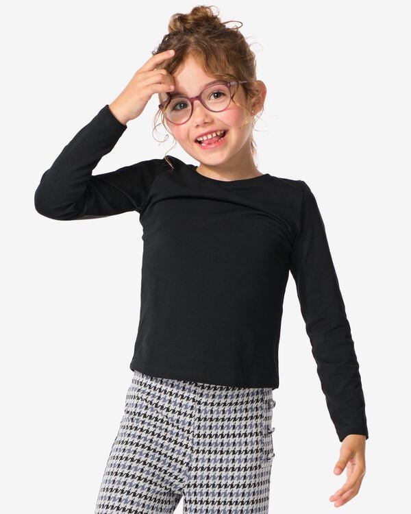 kinder t-shirts biologisch katoen - 2 stuks zwart zwart - 30835614BLACK - HEMA
