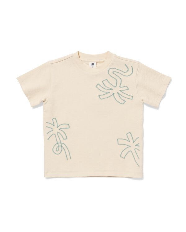 kinder T-shirt palm ecru ecru - 30721006ECRU - HEMA