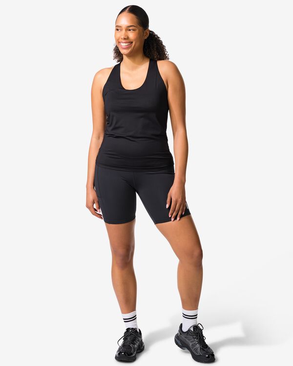 damesbikershort kort  zwart zwart - 36030406BLACK - HEMA