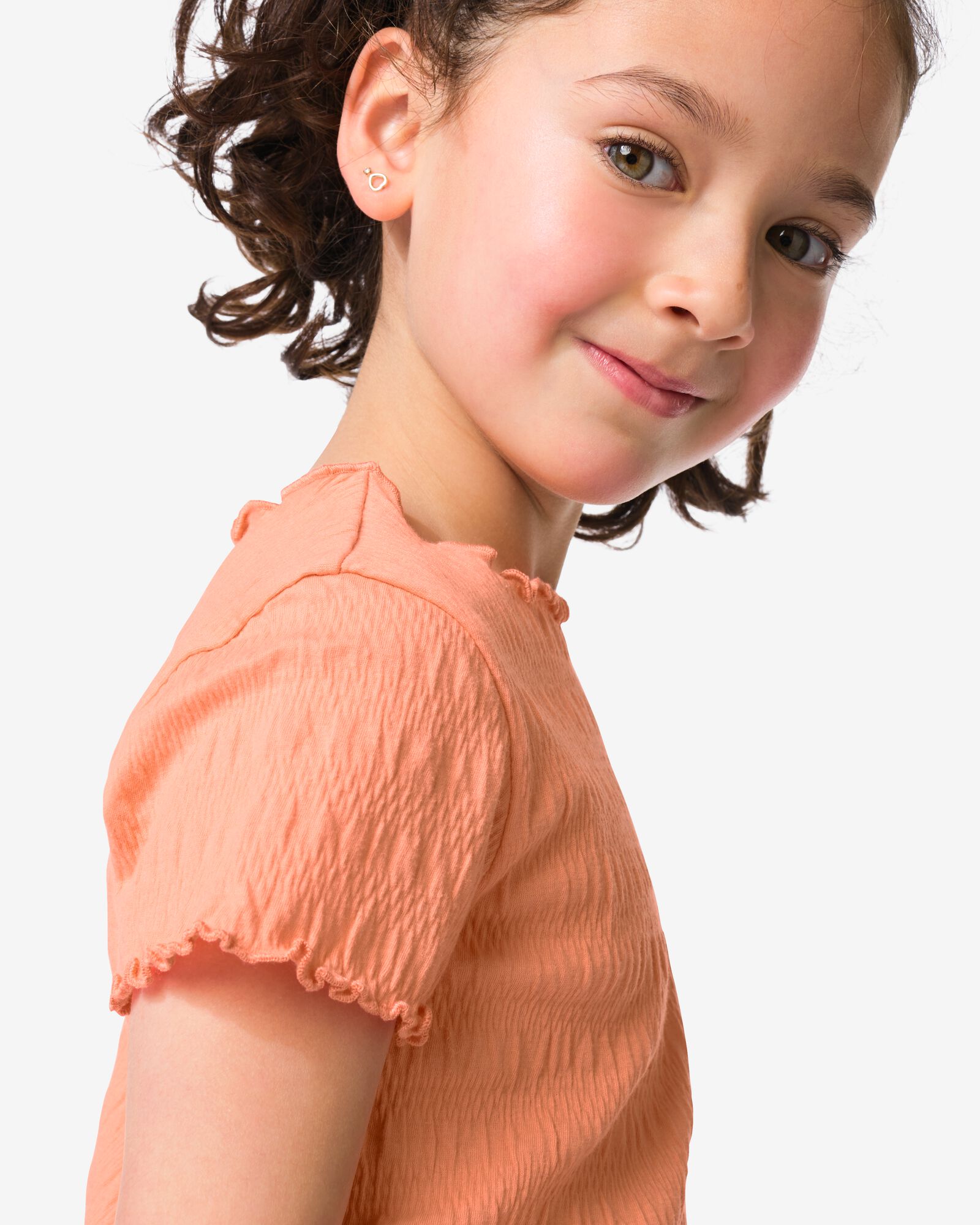 kinder T-shirt koraal koraal - 30846602CORAL - HEMA