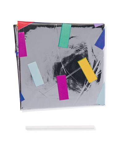 ballon alu chiffre 3 confetti XL argenté 3 - 14250030 - HEMA