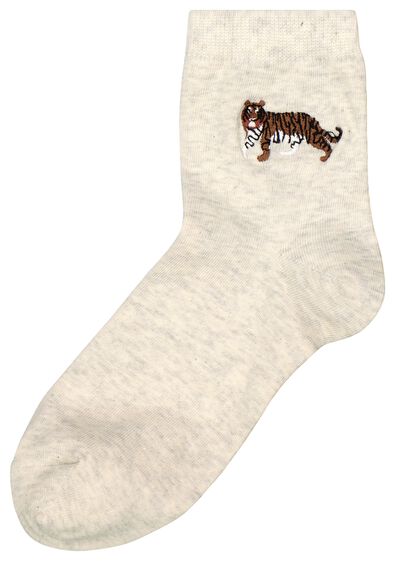 Damen-Socken, 3/4-Länge graumeliert - 1000027017 - HEMA