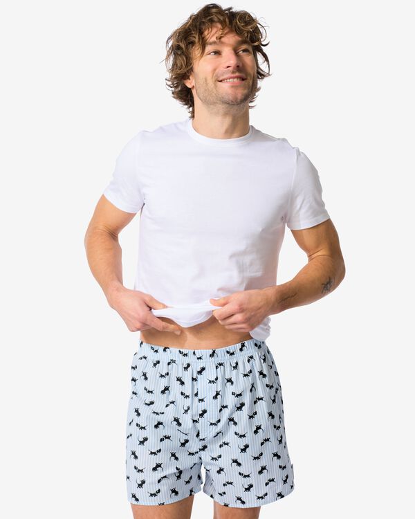 Takkie losse herenboxer strepen blauw blauw - 19190470BLUE - HEMA