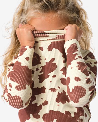 Kinder-T-Shirt, gerippt, mit Tupfen ecru ecru - 30826612ECRU - HEMA