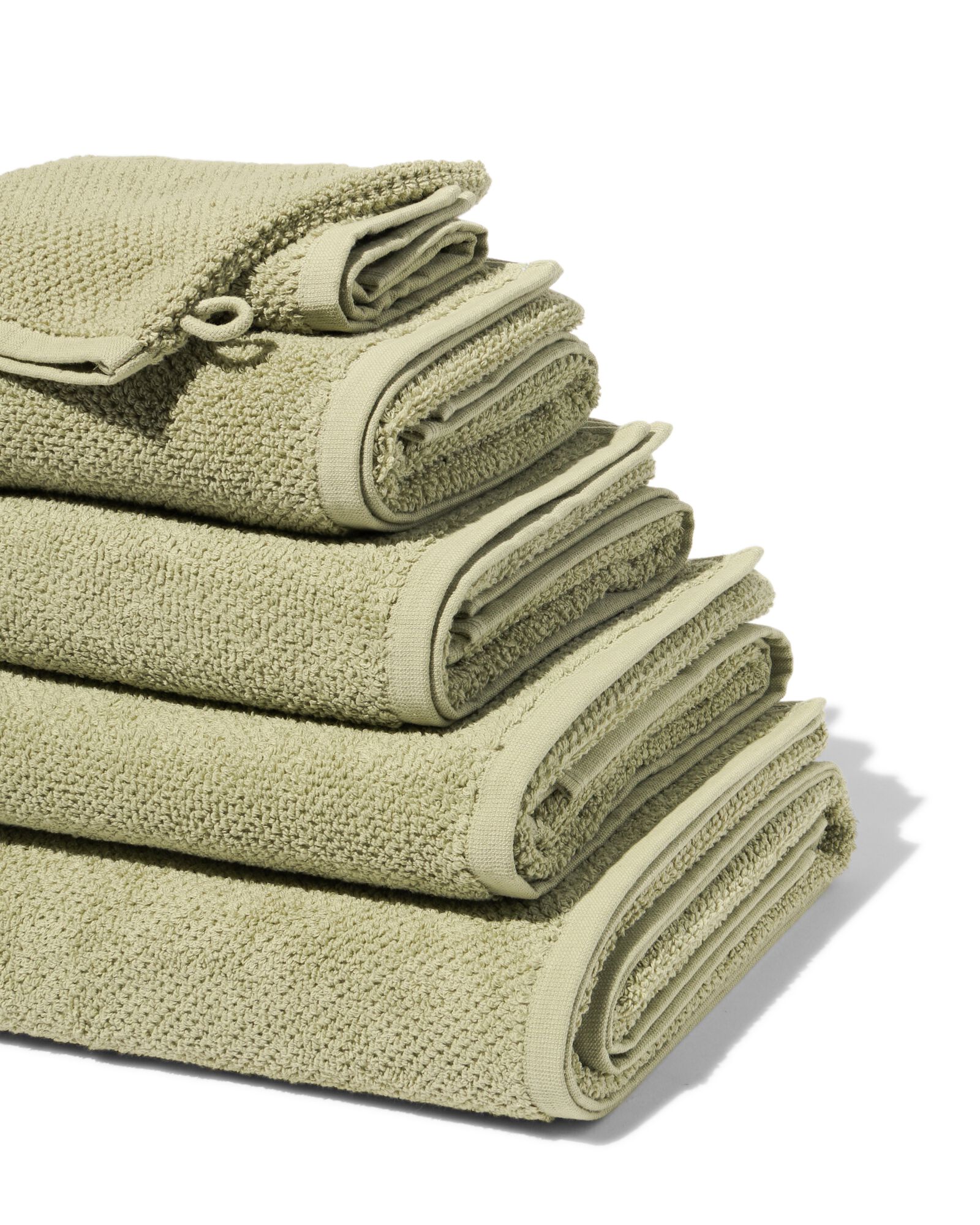 hema serviette de bain 2ème vie coton recyclé vert clair (vert clair)