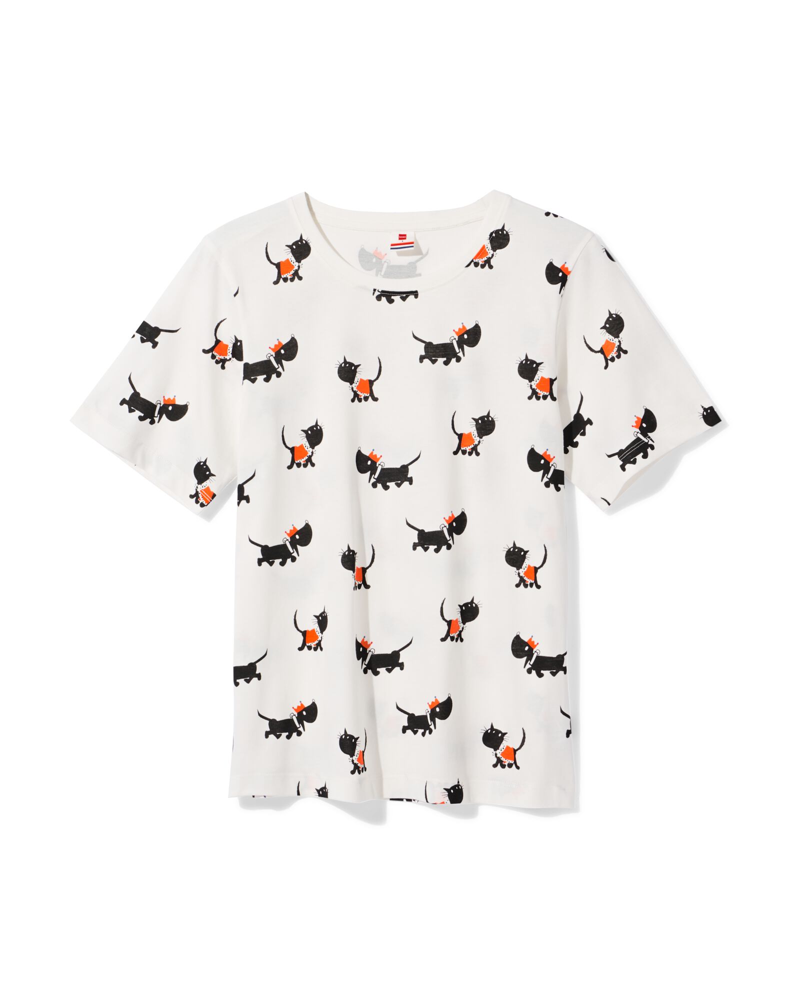 Takkie dames T-shirt jersey WK wit wit - 36208730WHITE - HEMA