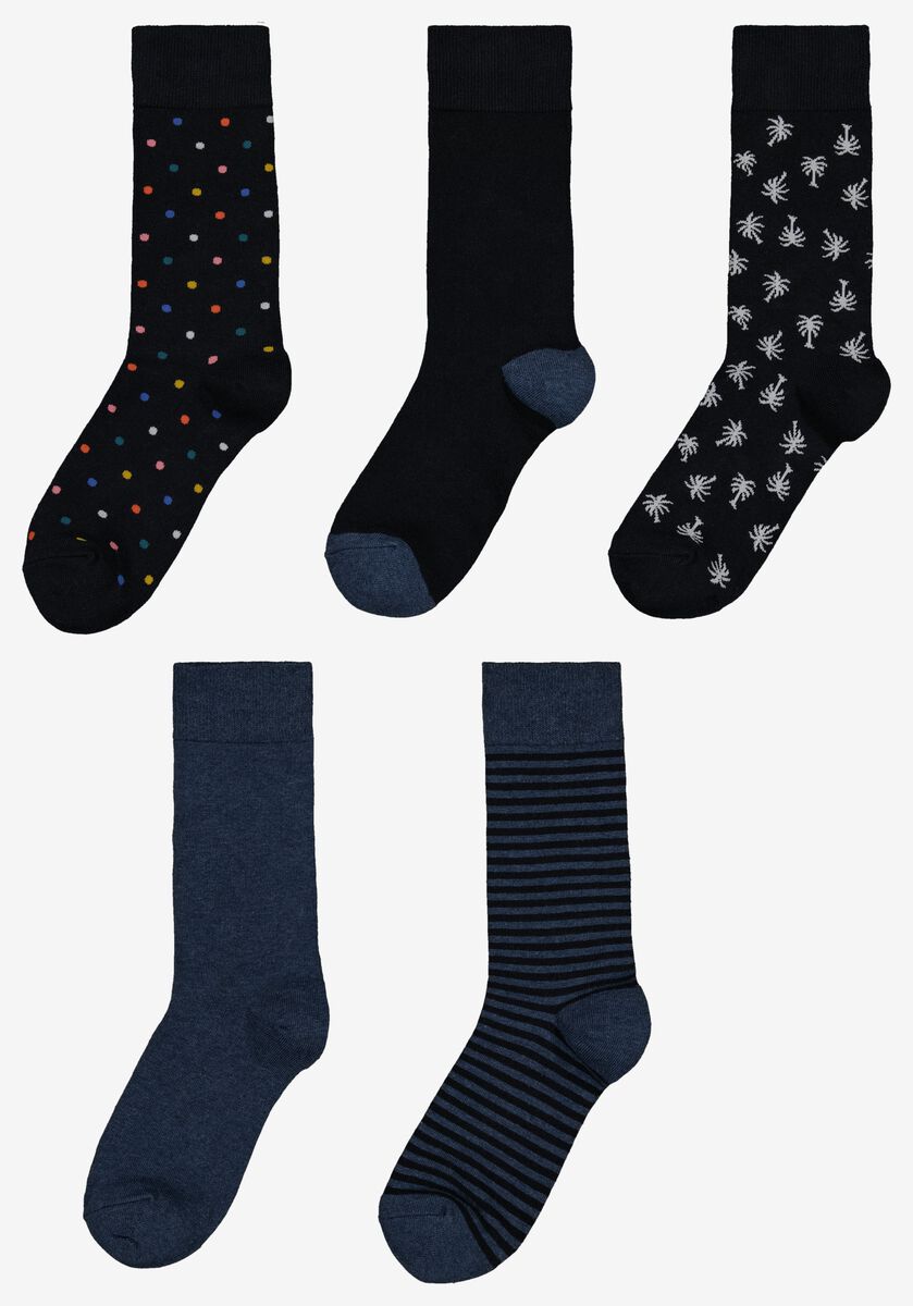 Vreemdeling Duur legaal heren sokken stippen - 5 paar blauw - HEMA
