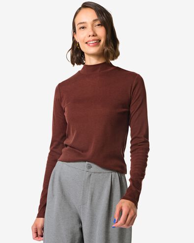 t-shirt femme Lora  marron - 36204340BROWN - HEMA