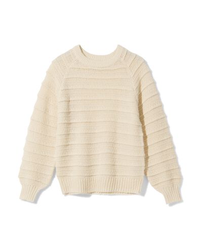 damestrui Hella rib gebroken wit - 36204460OFFWHITE - HEMA