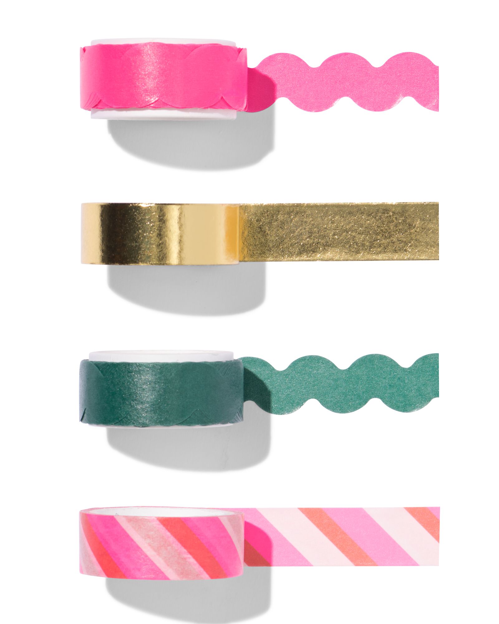 4 rubans adh&eacute;sif washi No&euml;l - 25300079 - HEMA