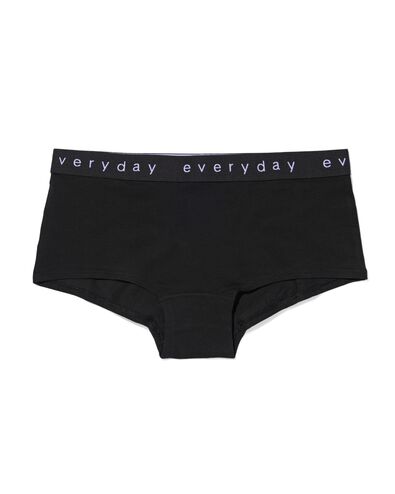 Damen-Boxershorts mit &bdquo;everyday&ldquo; auf dem Bund schwarz - 19672404BLACK - HEMA